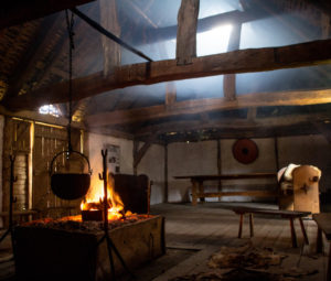 Beside the hearth in our Saxon Hall